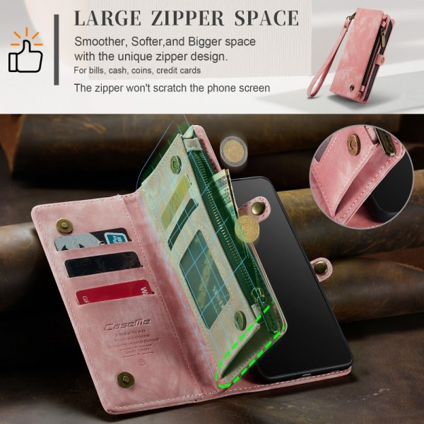 CaseMe iPhone 15 Pro Kotelo 008 Series Irrotettava Kuori Ruusunpunainen