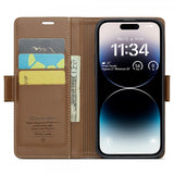 CaseMe iPhone 15 Pro -kotelo 023 Series Ruskea