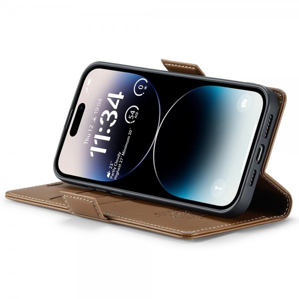 CaseMe iPhone 15 Pro -kotelo 023 Series Ruskea
