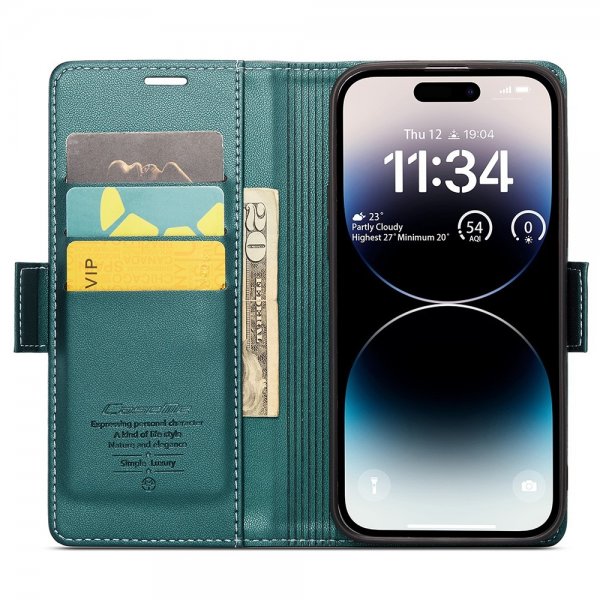 CaseMe iPhone 15 Pro -suojakuori 023 Series Vihreä