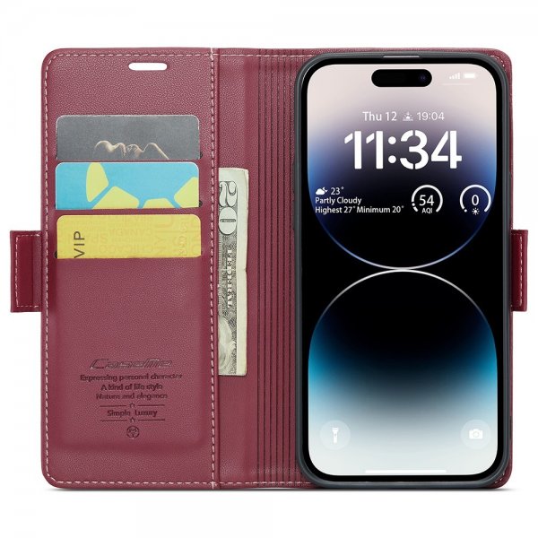 CaseMe iPhone 15 Pro -suojakuori 023-sarja, punainen