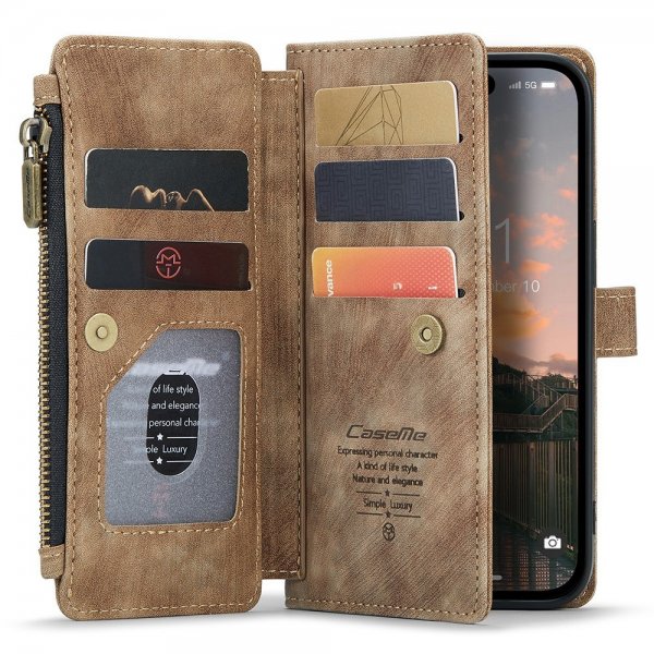 CaseMe iPhone 15 Pro -suojakuori C30 Series Ruskea