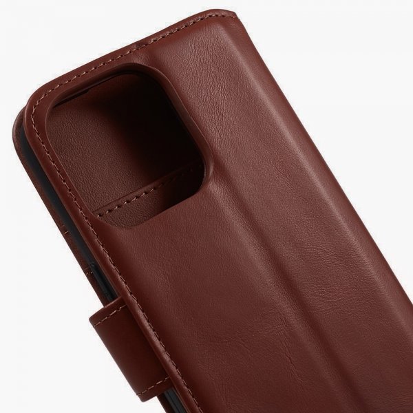 Nordic Covers iPhone 15 Pro Kotelo Essential Leather Maple Brown