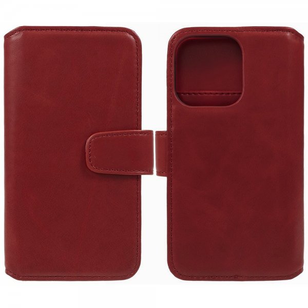 Nordic Covers iPhone 15 Pro -suojakuori Essential Leather Poppy Red