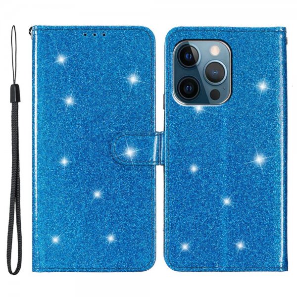 iPhone 15 Pro Kotelo Glitter Sininen