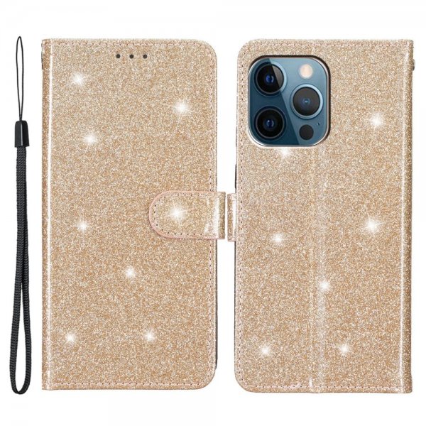 iPhone 15 Pro Kotelo Kimalteleva Kulta