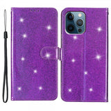 iPhone 15 Pro Kotelo Glitter Liila