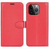 iPhone 15 Pro Litchi Punainen Kotelo
