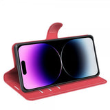 iPhone 15 Pro Litchi Punainen Kotelo