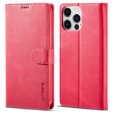 Lc.Imeeke iPhone 15 Pro -suojakuori korttipaikalla ja jalustatoiminnolla magenta
