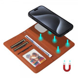 Betopnice iPhone 15 Pro -kotelo irrotettavalla kuorella 005 Ruskea