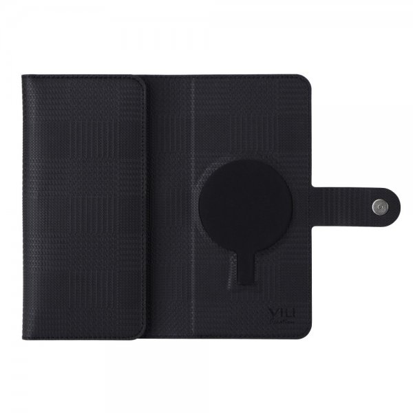VILI iPhone 15 Pro -kotelo irrotettavalla kuorella GHB Series MagSafe, musta