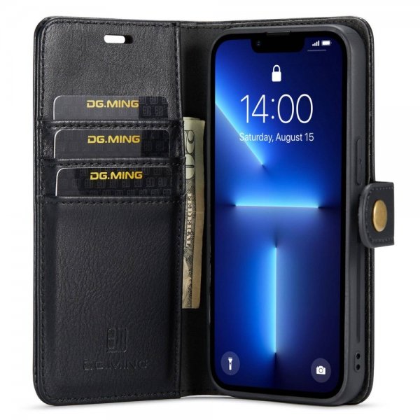 Dg.Ming iPhone 15 Pro -suojakuori irrotettavalla kuorella, musta