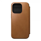 Nomad iPhone 15 Pro -kotelo Modern Leather Folio English Tan