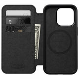 Nomad iPhone 15 Pro -kotelo, Modern Leather Folio, Horween Rustic Brown