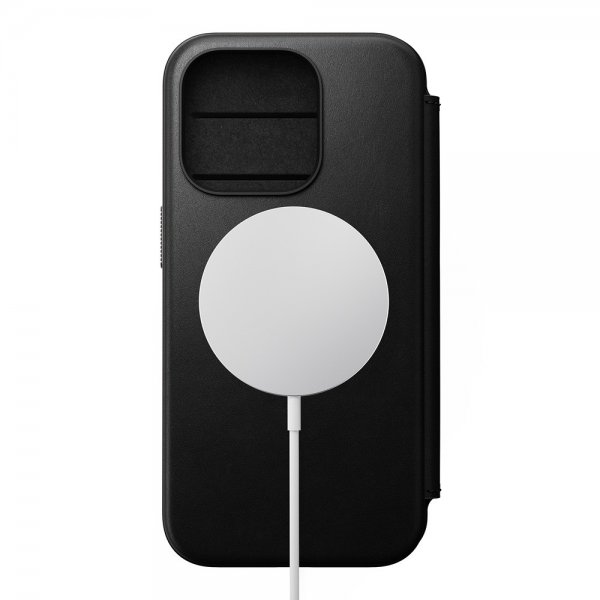 Nomad iPhone 15 Pro -kotelo Modern Leather Folio, musta