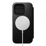 Nomad iPhone 15 Pro -kotelo Modern Leather Folio, musta