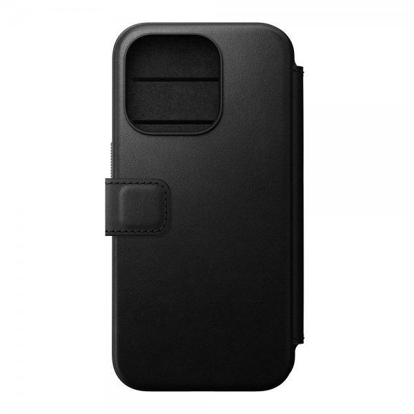 Nomad iPhone 15 Pro -kotelo Modern Leather Folio, musta