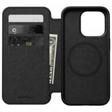 Nomad iPhone 15 Pro -kotelo Modern Leather Folio, musta