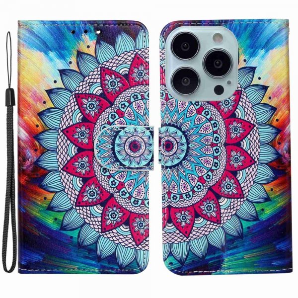 iPhone 15 Pro -suojakuori kuviolla: Mandala