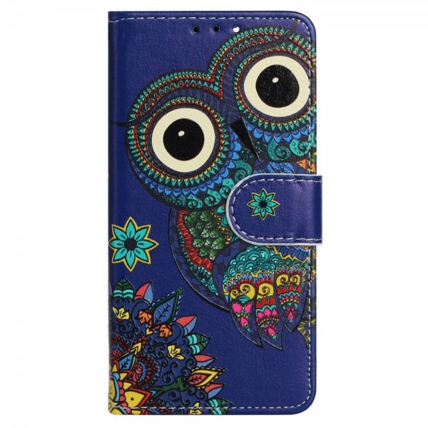 iPhone 15 Pro Kotelo Pöllö Mandala -aiheella