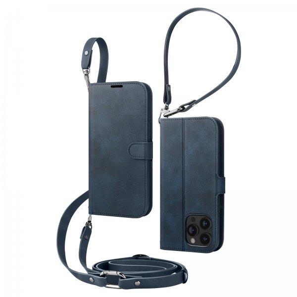Spigen iPhone 15 Pro -kotelo Wallet S Pro Navy
