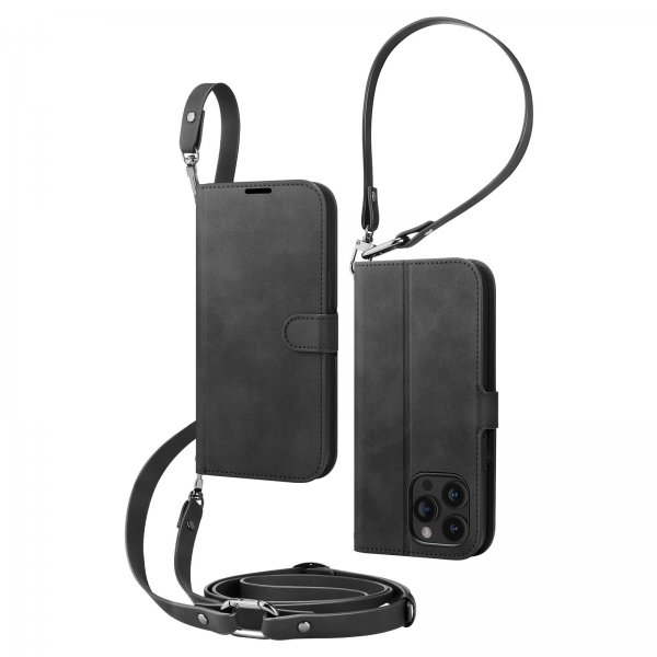 Spigen iPhone 15 Pro -kotelo Wallet S Pro musta
