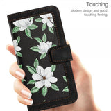 iPhone 15 Pro Max Kuori Kukkakuvio Musta
