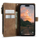 CaseMe iPhone 15 Pro Max -kotelo C30-sarja, ruskea