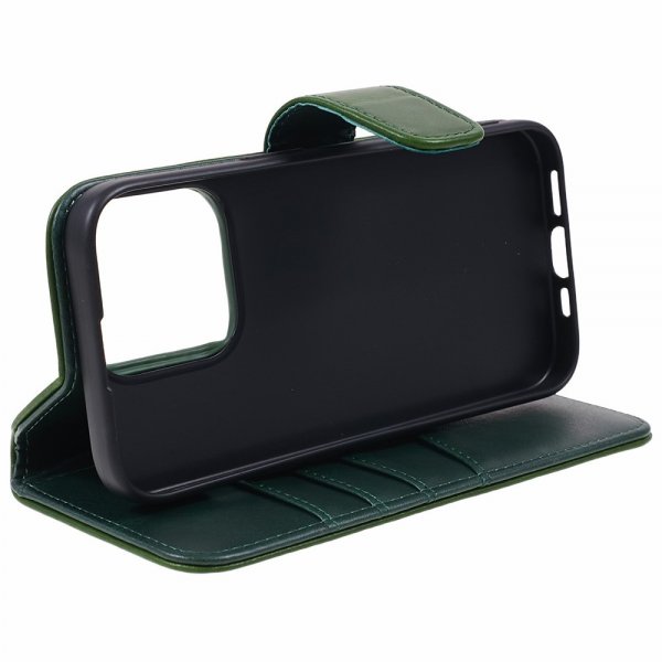 Nordic Covers iPhone 15 Pro Max - Essential nahkakotelo, Juniper Green
