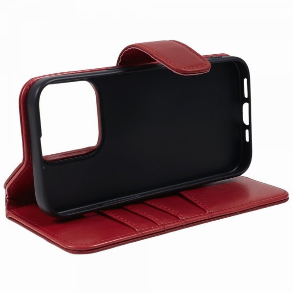 Nordic Covers iPhone 15 Pro Max Essential Leather -suojakotelo, Poppy Red