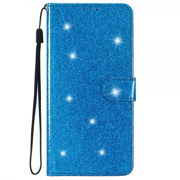 iPhone 15 Pro Max Kuori Glitter Sininen