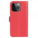 iPhone 15 Pro Max Litchi-nahkakotelo Punainen