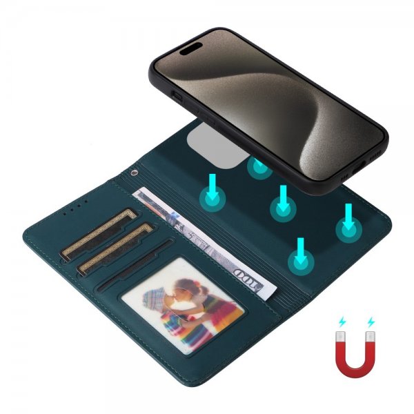 Betopnice iPhone 15 Pro Max Kotelo irrotettavalla kuorella 005 Sininen