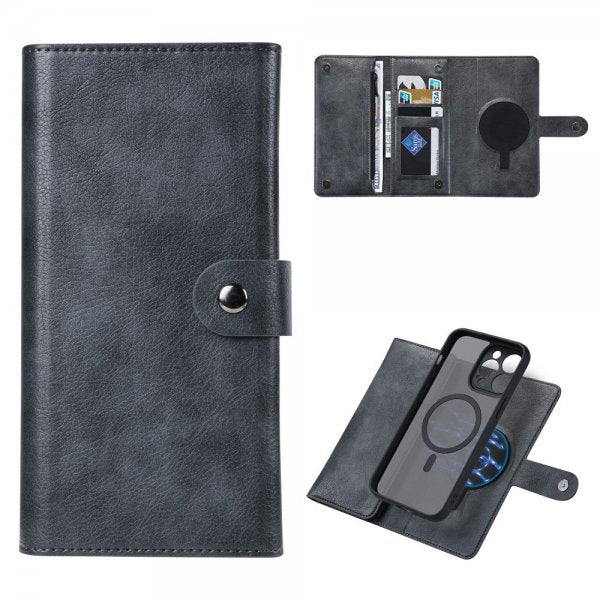VILI iPhone 15 Pro Max -kotelo irrotettavalla kuorella, GV Series MagSafe, musta