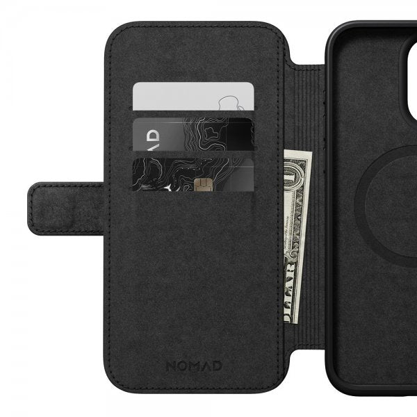 Nomad iPhone 15 Pro Max Modern Leather Folio -suojakotelo, English Tan