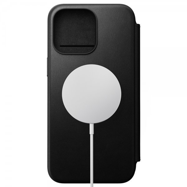 Nomad iPhone 15 Pro Max -kotelo Modern Leather Folio, musta
