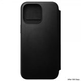 Nomad iPhone 15 Pro Max -kotelo Modern Leather Folio, musta