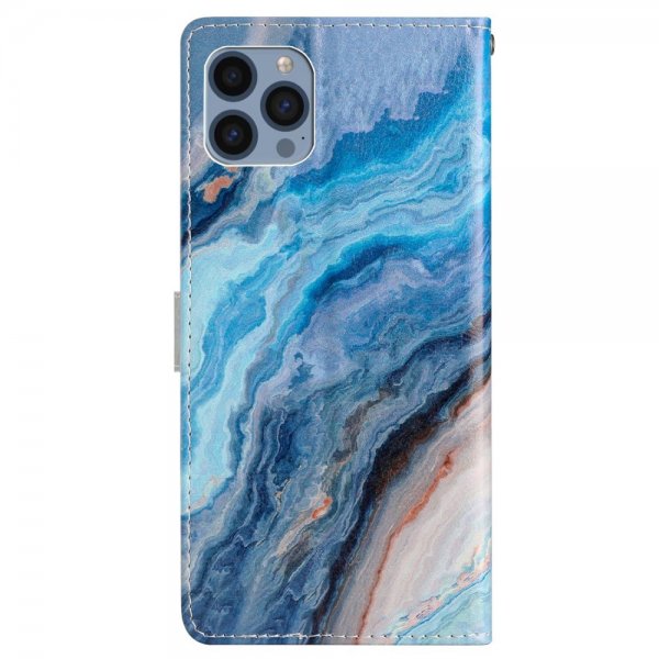 iPhone 15 Pro Max -suojakuori, sininen marmorikuvio