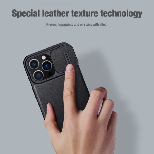 Nillkin iPhone 15 Pro Max Fodral Qin Pro Series Sininen
