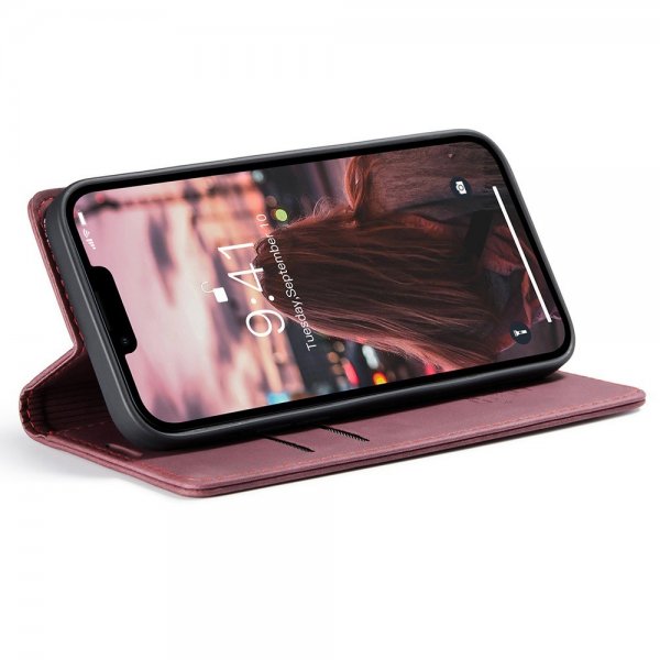 CaseMe iPhone 15 Pro Max -retro-läppäkotelo, punainen