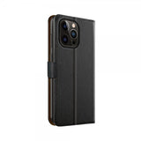 Xqisit iPhone 15 Pro Max -lompakkokotelo, Slim Wallet Selection, musta