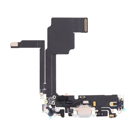 iPhone 15 Pro Max -latausliitin taipuisalla kaapelilla – Valkoinen