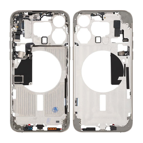 iPhone 15 Pro Max -keskikehys pienten osien kanssa, OEM – luonnontitaani