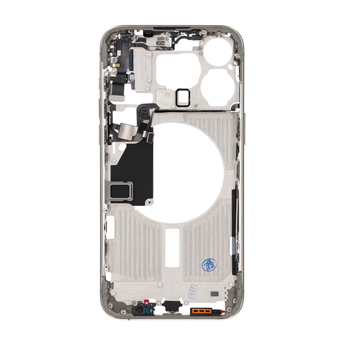 iPhone 15 Pro Max -keskikehys pienten osien kanssa, OEM – luonnontitaani