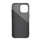 iPhone 15 Pro Max Kuori Hiilikuitukuvio Musta Valkoinen