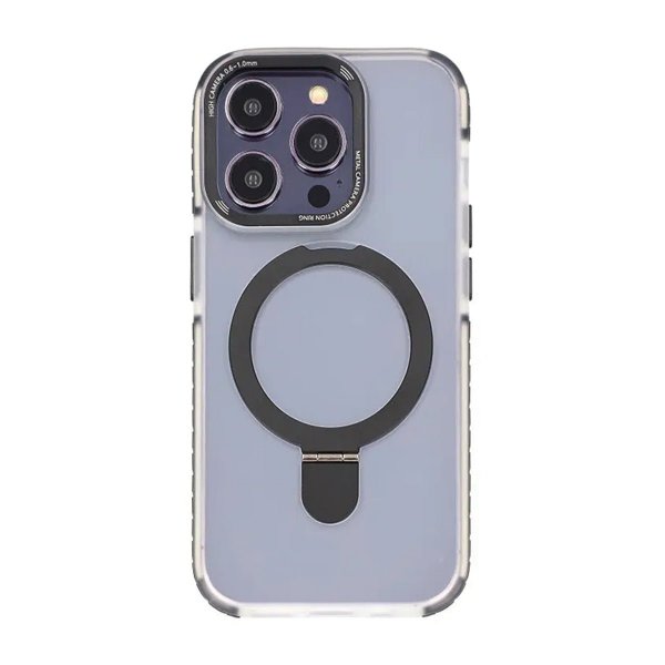 iPhone 15 Pro Max Kuori MagSafe Taitettava Jalustalla Musta