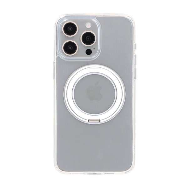 iPhone 15 Pro Max Kuori Käännettävä MagSafe Jalusta Läpinäkyvä