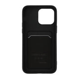 iPhone 15 Pro Max Kuori Silikoni Korttitasku Musta