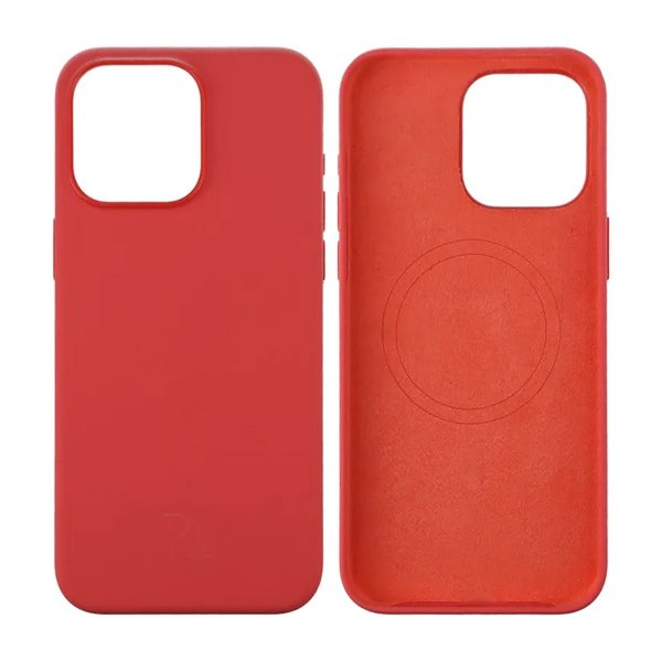 Rvelon iPhone 15 Pro Max Kuori Silikoni MagSafe Punainen